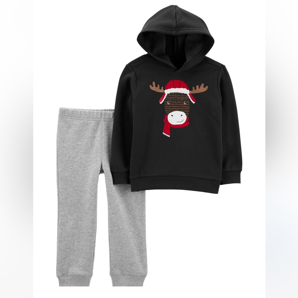 2-Piece Moose Hoodie & Pant Set